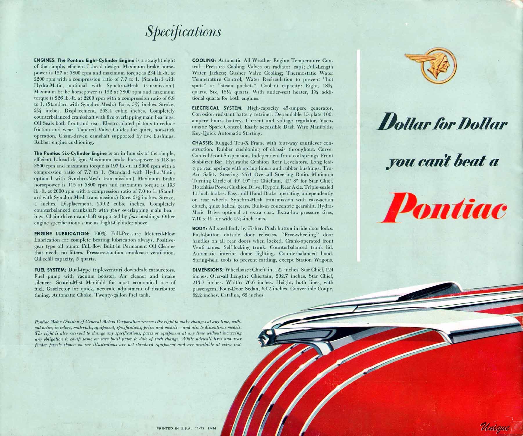 1954 Pontiac Prestige Brochure Page 11